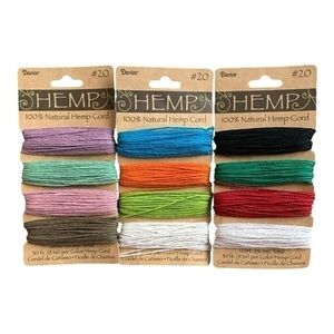 Darice Natural Hemp Cord 20 Pound Purple Braided Macrame Jewelry Thread New Lot